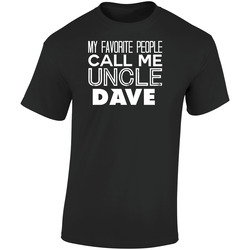 Favorite Uncle Dave Trendy Cool Name Retro Graphic Unisex Soft Cotton Black T Shirt