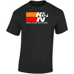 K&n Retro Graphic Unisex Soft Cotton Black T Shirt