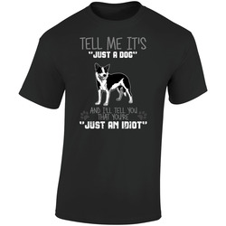 Tell Me Its Just A Dog Idiot Australian Cattle Dog Retro Graphic Unisex Soft Cotton Black T Shirt