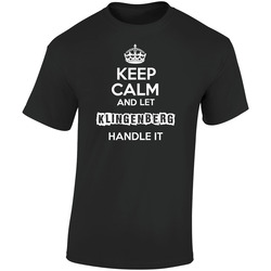 Keep Calm And Let Klingenberg Handle It Retro Graphic Unisex Soft Cotton Black T Shirt