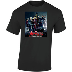 Avengers Age Of Ultron Standard Black Retro Graphic Unisex Soft Cotton Black T Shirt