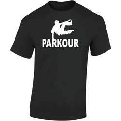 Parkour Retro Graphic Unisex Soft Cotton Black T Shirt