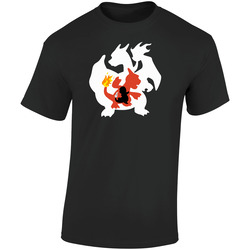 Charmander Pokemon Retro Graphic Unisex Soft Cotton Black T Shirt