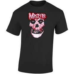 Misfits Bloody Skully Music Logo Retro Graphic Unisex Soft Cotton Black T Shirt