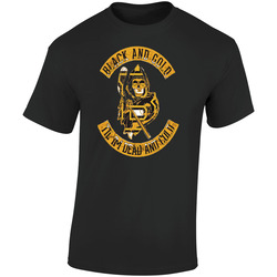 Black And Gold Til Im Dead And Cold Retro Graphic Unisex Soft Cotton Black T Shirt