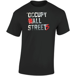 Occupy All Streets Political Retro Graphic Unisex Soft Cotton Black T Shirt