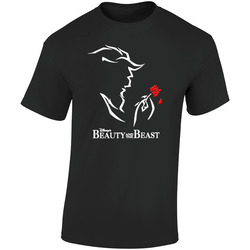 New Beauty And The Beast Vintage Standard Adult Black T- S To 5xl Retro Graphic Unisex Soft Cotton Black T Shirt