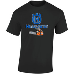 New Husqvarna Chain Saws Motor Standard Adult Black T- S To 5xl Retro Graphic Unisex Soft Cotton Black T Shirt