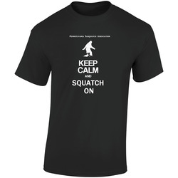 Psa Squatch On Retro Graphic Unisex Soft Cotton Black T Shirt