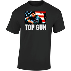 Top Gun Tom Cruise Tony Scott Rip Retro Graphic Unisex Soft Cotton Black T Shirt