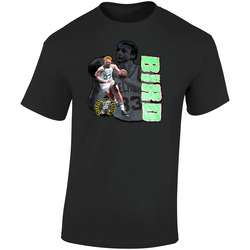 Larry Bird Retro Basketball Retro Graphic Unisex Soft Cotton Black T Shirt