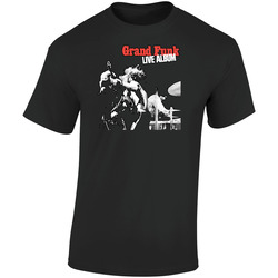 Grand Funk Live Album Cover Retro Music Band Retro Graphic Unisex Soft Cotton Black T Shirt