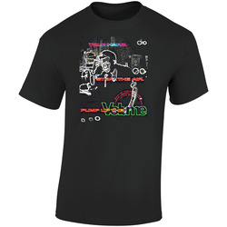 Pump Up The Volume Slater Retro Deejay Retro Graphic Unisex Soft Cotton Black T Shirt