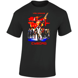 Cyborg Van Damme Karate Mma Retro Graphic Unisex Soft Cotton Black T Shirt