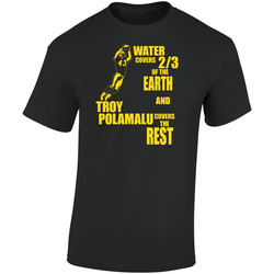 Troy Polamalu Pittsburgh Pitt Pro Bowl Safety Retro Graphic Unisex Soft Cotton Black T Shirt