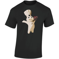 Pillsbury Dough Boy Retro Graphic Unisex Soft Cotton Black T Shirt
