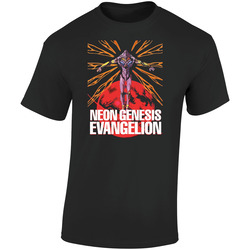 Neon Genesis Evangelion Anime Manga Retro Graphic Unisex Soft Cotton Black T Shirt
