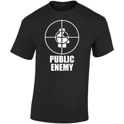 New Public Enemy Vintage Cross Hairs Cool Retro Graphic Unisex Soft Cotton Black T Shirt