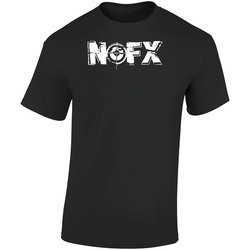 Nofx Punk Rock Band Logo Retro Graphic Unisex Soft Cotton Black T Shirt
