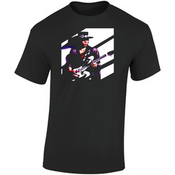 Stevie Ray Vaughan Retro Graphic Unisex Soft Cotton Black T Shirt