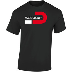 Wade County Retro Graphic Unisex Soft Cotton Black T Shirt