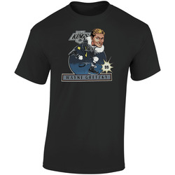 Wayne Gretzky Hockey Retro Caricature Retro Graphic Unisex Soft Cotton Black T Shirt