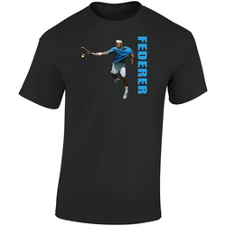 Roger Federer Tennis Retro Graphic Unisex Soft Cotton Black T Shirt