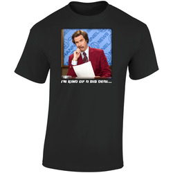 Anchorman I'm Kind Of A Big Deal Retro Graphic Unisex Soft Cotton Black T Shirt