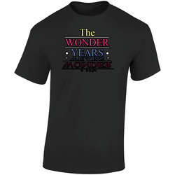The Wonder Years Vintage Logo Fred Savage Retro Graphic Unisex Soft Cotton Black T Shirt