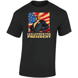 Lex Luthor For President Retro Graphic Unisex Soft Cotton Black T Shirt
