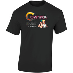 Contra Nes Video Game Retro Graphic Unisex Soft Cotton Black T Shirt