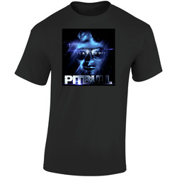 Pitbull Rap Hip Hop Music Album Cover Retro Graphic Unisex Soft Cotton Black T Shirt