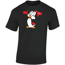 Chilly Willy Cartoon Penguin Retro Graphic Unisex Soft Cotton Black T Shirt