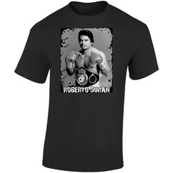 Roberto Duran Boxer Retro Graphic Unisex Soft Cotton Black T Shirt