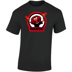 The Muppet Show Animal Rock On Retro Graphic Unisex Soft Cotton Black T Shirt