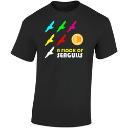 A Flock Of Seagulls Music Group Retro Graphic Unisex Soft Cotton Black T Shirt
