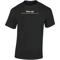 Shut Up Young And The Restless Is On Retro Graphic Unisex Soft Cotton Black T Shirt