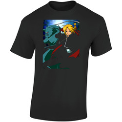 Full Metal Alchemist Anime Manga Retro Graphic Unisex Soft Cotton Black T Shirt