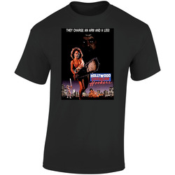 Hollywood Chainsaw Hookers Retro Graphic Unisex Soft Cotton Black T Shirt