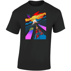 Roadblasters Video Game Retro 80s Retro Graphic Unisex Soft Cotton Black T Shirt