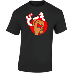 Domo Kun Big In Japan Hiragana Funny Retro Graphic Unisex Soft Cotton Black T Shirt