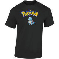 Pokemon Anime Squirtle Retro Graphic Unisex Soft Cotton Black T Shirt