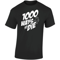 1000 Ways To Die Classic Retro Graphic Unisex Soft Cotton Black T Shirt