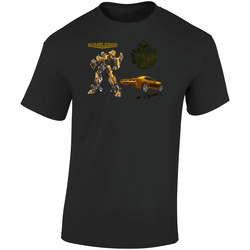 Bumblebee Transformers Retro Graphic Unisex Soft Cotton Black T Shirt