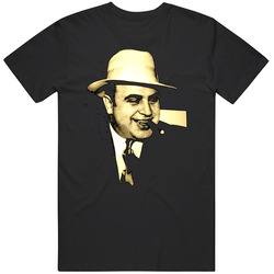 Al Capone Mafia Gangster Retro Graphic Unisex Cotton Black T Shirt