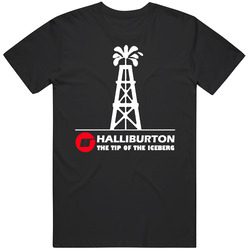 Halliburton Oil Rig Logo Retro Graphic Unisex Cotton Black T Shirt