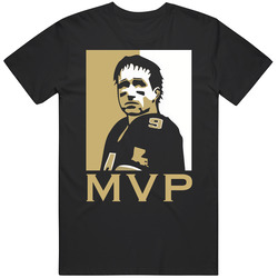 Drew Brees Mvp Football Retro Graphic Unisex Cotton Black T Shirt