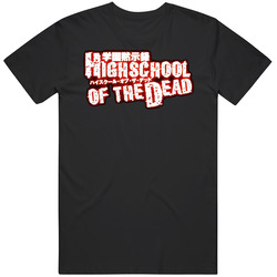 Highschool Of The Dead Japanese Anime Retro Graphic Unisex Cotton Black T Shirt