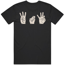 Wtf Sign Language Funny Retro Graphic Unisex Cotton Black T Shirt