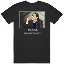 Kurt Vonnegut Purpose Quote Retro Graphic Unisex Cotton Black T Shirt